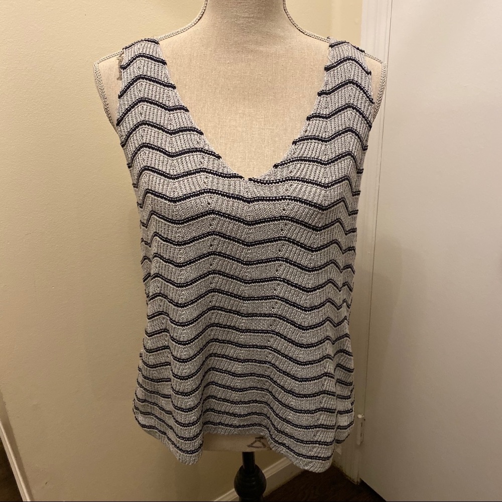 Fate Knit Stripe Sweater Grey/Black